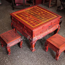 Elegant Guifu Mahogany Lao big red acid branch furniture Solid wood tea table Chess table Cochin sandalwood furniture multi-functional ornaments