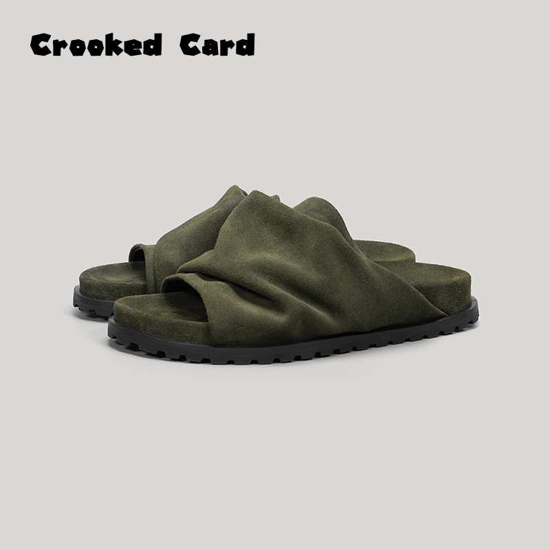 Crooked Card2026 Designer Genuine Leather Thick-Soled Birkenstock Sandals for Women, New Summer Outdoor Wear for Men Crooked Card2026 Designer Genuine Leather Thick-Soled Birkenstock Sandals for Women, New Summer Outdoor Wear for Men