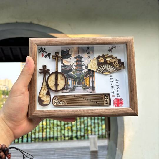 Suzhou Hanshan-Tempel im antiken Stil, Kunsthandwerk im immateriellen Kulturerbe, kulturelle und kreative Souvenirs, besondere Geschenke im chinesischen Stil für Ausländer