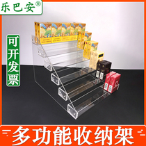 Supermarket convenience store display cigarette cabinet desktop cigarette shelf display stand acrylic display rack multifunctional small shelf