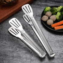  Three-wire stainless steel food clip thickened food clip Fried barbecue clip Steak steamed bread bread barbecue clip Buffet