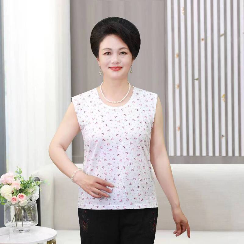 Women's Loose-Fitting Pure Cotton Vest for Middle-Aged and Elderly Women, Sleeveless Undershirt, All-Cotton Grandma and Mom's Summer Undershirt Women's Loose-Fitting Pure Cotton Vest for Middle-Aged and Elderly Women, Sleeveless Undershirt, All-Cotton Grandma and Mom's Summer Undershirt