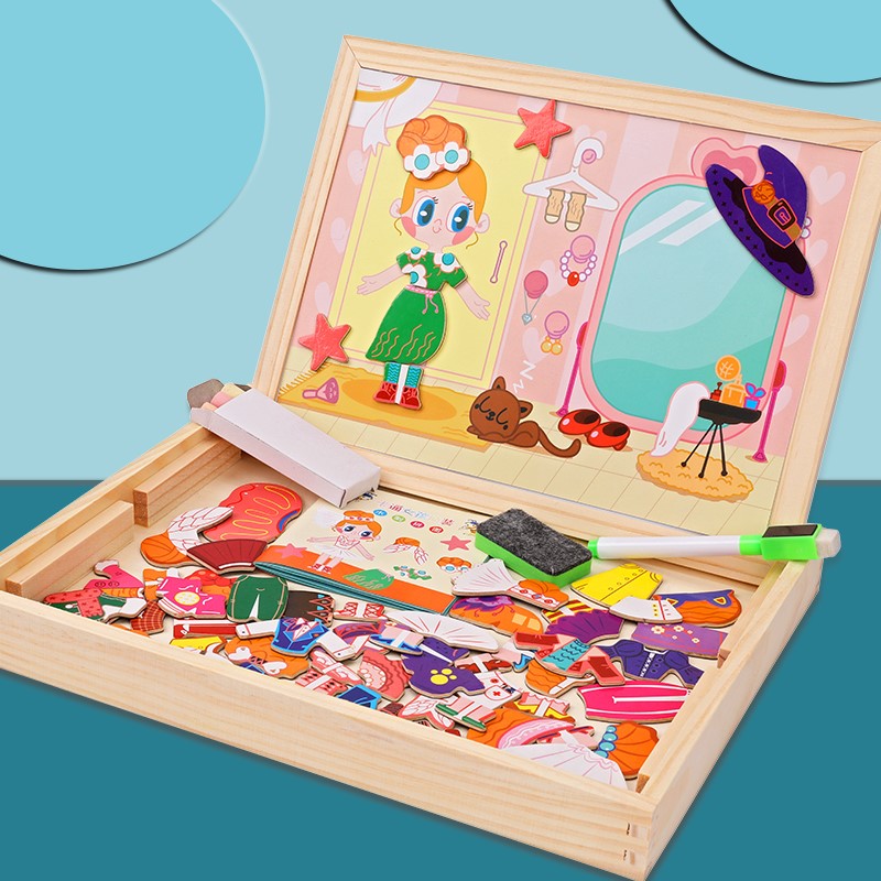 Magnetic puzzle children's toys Mobile intelligence multi - functional 2 - 3 years old 6 baby kindergarten early teaching girls boys