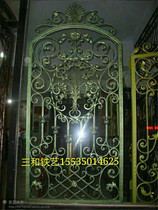 Custom-made luxury forged gate wrought iron gate villa gate community gate three and iron design and production