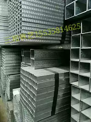 Wrought iron square tube Wrought iron gate railing accessories Four-sided embossed tube stair column wrought iron railing material