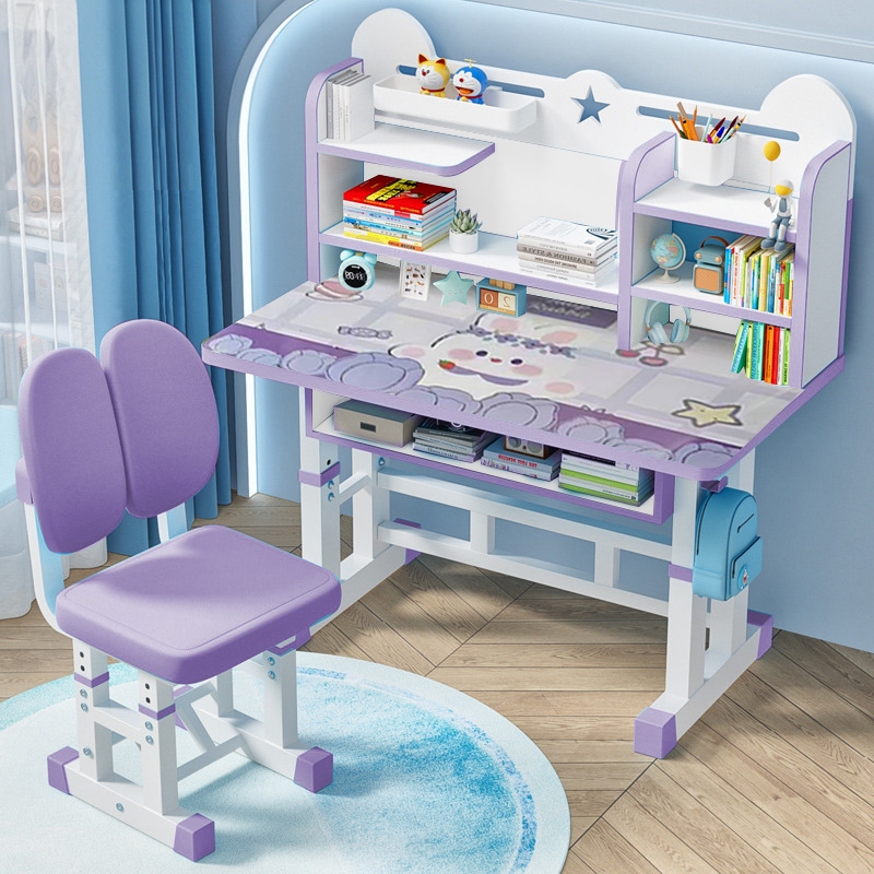 Children's Study Table for Primary School Students, Modern and Simple, Suitable for Small Apartments, Adjustable Height Desk, Simple Homework Desk Children's Study Table for Primary School Students, Modern and Simple, Suitable for Small Apartments, Adjustable Height Desk, Simple Homework Desk