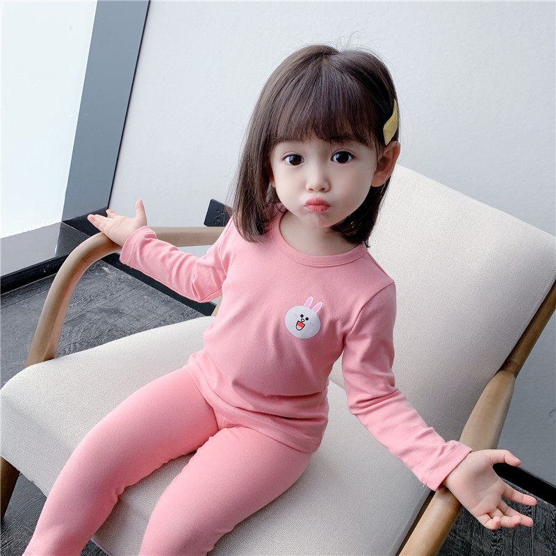 Girl Autumn Clothes Sanitary Pants Pure Cotton Spring Autumn Winter Baby Boy Underwear Suit 1-3 Year Old 2 Women's Pajamas 4 Residence Clothes 5