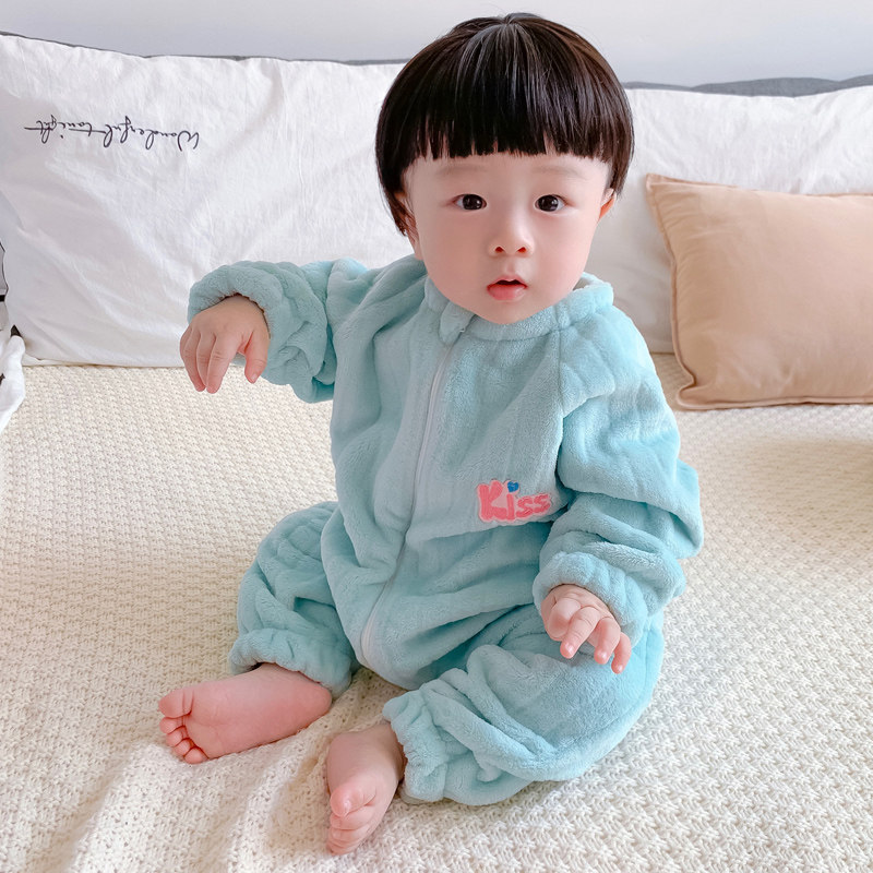 Children Limen Sleeping Clothes Autumn Winter Thickened Coral Suede Baby Anti Kick Sleeping Bag Boy Girl's Fransuede Family Guy