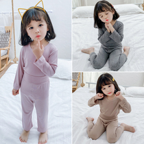 Baby Sleepwear Spring Autumn Thin models Modale Cotton Long sleeves Girls Home Clothing Summer Children Baby Kids Air Conditioning