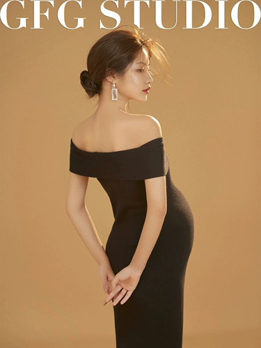 Трикотажное платье для беременных, юбка, реквизит для фотографии, изысканный стиль