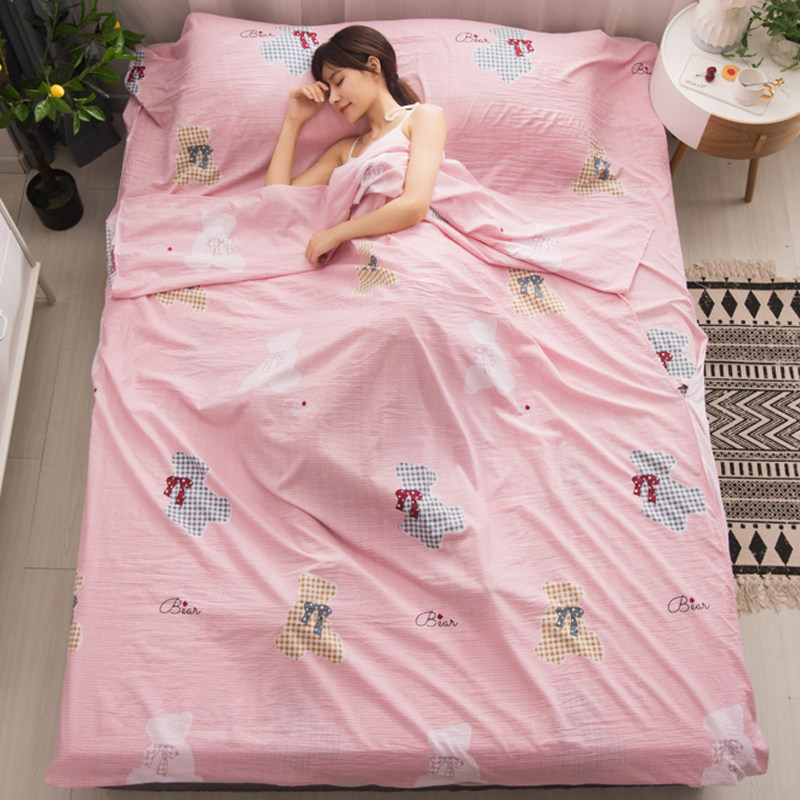 Travel insulated sleeping bag wash cotton portable double single guesthouse hotel travel anti-dirty bed