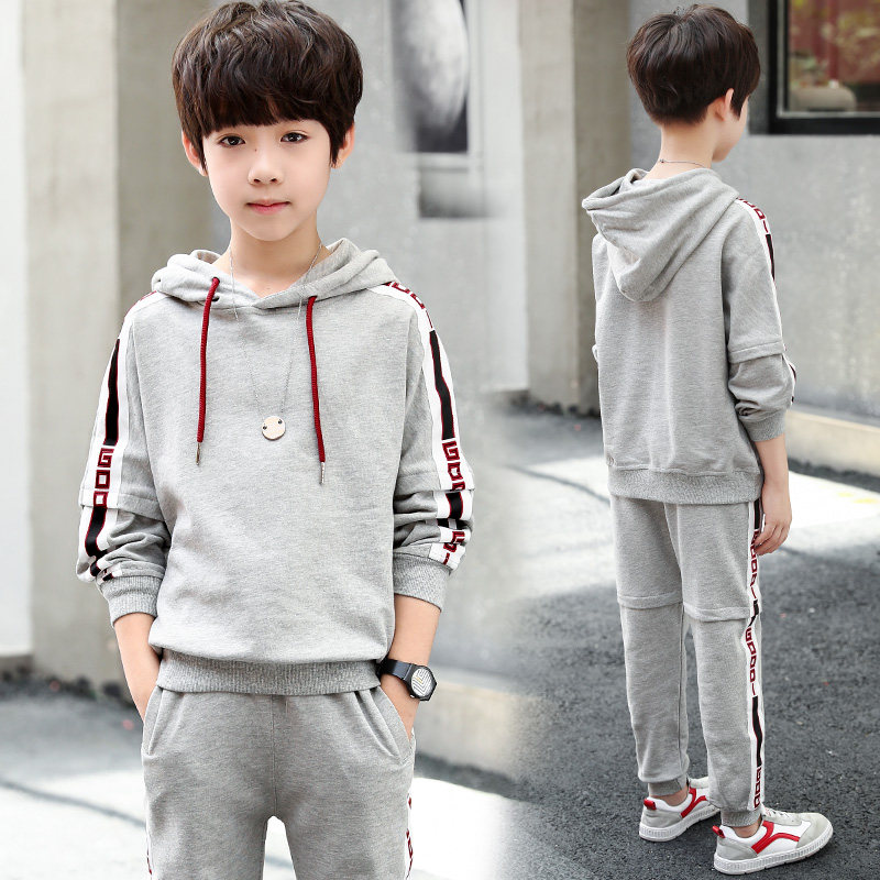 Boy sports clothing suit big child spring 11 11 twelve 13 boys children clothes spring autumn school 12-14 years old