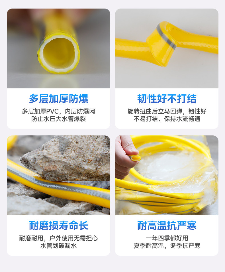 Car Wash Water Gun for Home Use, High-Pressure Powerful Cleaning, High-Pressure Water Spray Gun Nozzle, Tap Water Hose, Soft Hose, Pressure Booster