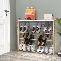 Shoe frame ultra-thin slanted household door behind the dormitory ultra-narrow small economy multi-layer free installation of iron shoe shelves