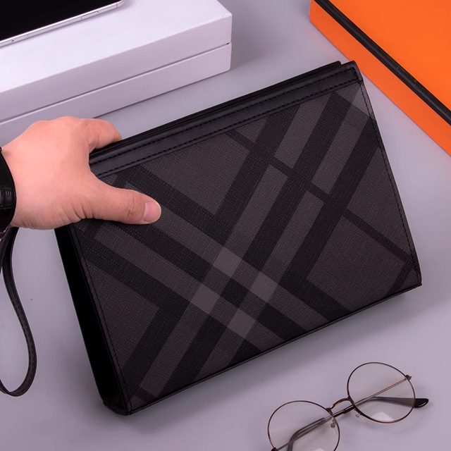 Hong Kong Duty Free Purchasing Genuine Leather Clutch Men's Luxury Clutch Bag Large Capacity First Layer Cowhide Clutch Bag