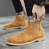 Winter Martin boots mens high-top leather British style casual boots retro trend mid-top all-match Chelsea boots