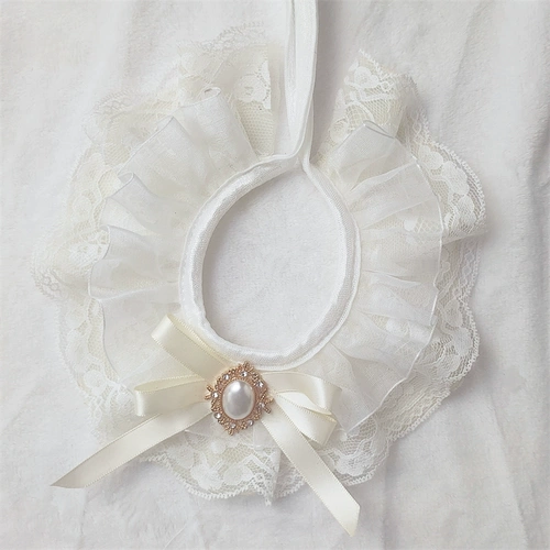 Милый абрикосовый кружевной слюнявчик, шарф, нагрудник, чокер