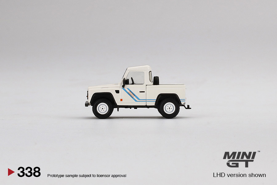 Модель машины tsm mini gt 338/ac15 1/64  land rover defender 90 white 拖车 Minigt