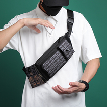 Messenger bag mens trendy brand large-capacity shoulder bag design sense niche chest bag mens soil all-match small bag multi-functional waist bag
