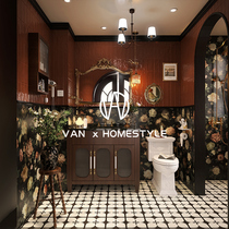 Vannet Medieval style bathroom tiles rose small tiles French retro bathroom toilet wall tiles kitchen floor tiles