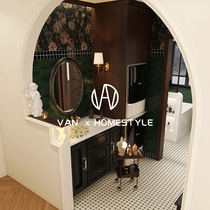 Vannet French retro bathroom tiles small flower tiles medieval style plant rose bathroom toilet wall tiles and floor tiles