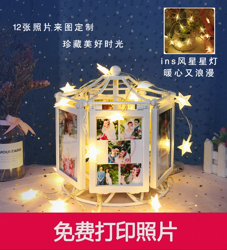 【Washable Photo】Ferris Wheel Photo Frame Stand 3-Inch 4inch 5inch Children's Gift Wedding Photo Frame Creative