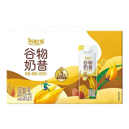 伊利 Multi -Grain Milkshake 210G*12 Бутылок с регулировкой молоко
