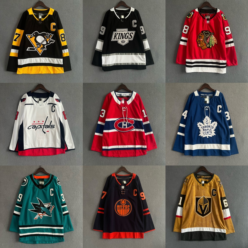 European and American Style Ice Hockey Jerseys for Men and Women, Long-Sleeved Hip-Hop Street Dance Jerseys, Loose-Fitting Street Dance Ice Hockey Jerseys, Couple Outfits