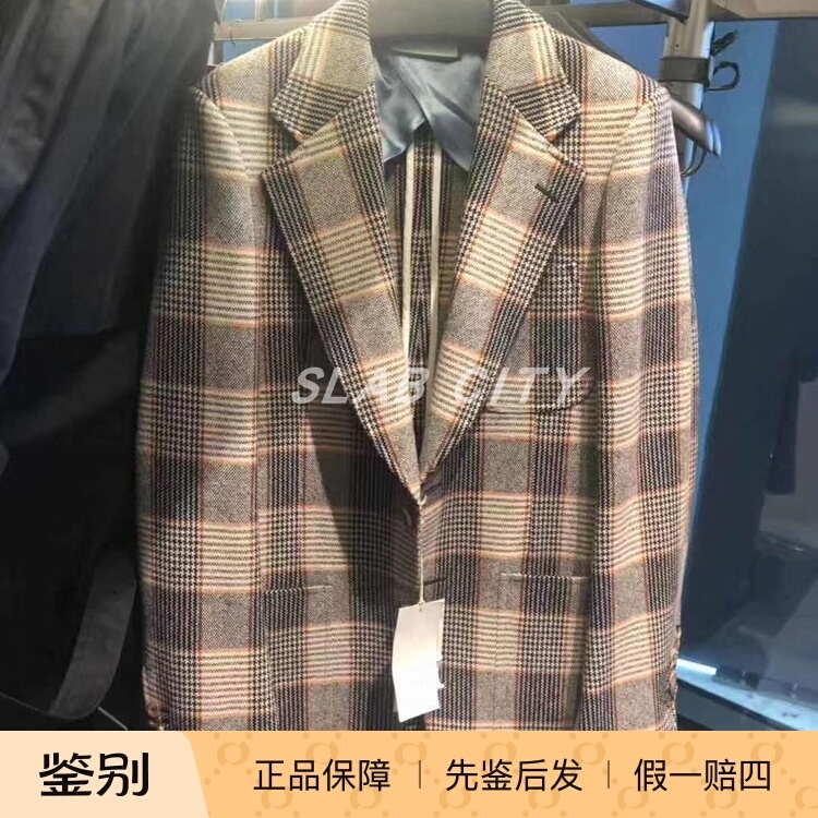 101402 46 50 Size Gucci Celebrity-Style Men's Plaid Suit Jacket Casual Suit
