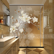 Simple style carving screen art glass entrance shoe cabinet entrance partition ceiling ceiling modern Magnolia