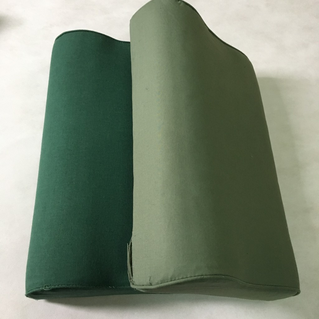 Blue single student unit pillow core military green olive green 06 memory foam dormitory neck pillowcase