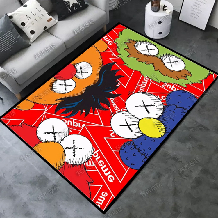 Tide thương hiệu kaws phòng khách thảm phòng ngủ đầy đủ chăn đầu giường nhà mat cloakroom mat có thể được tùy chỉnh - Thảm thảm lông cừu