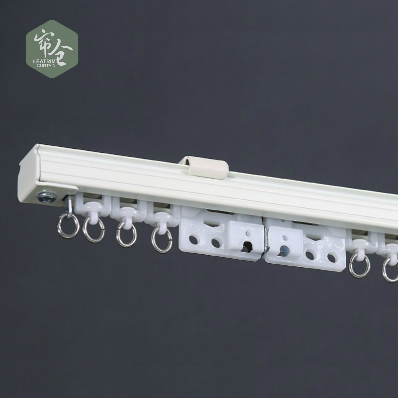 Curtain warehouse Japanese joint venture curtain track smooth silencing aluminum alloy single and double track magnetic pulley surface mounted rail rod customization