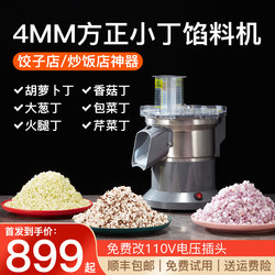 Commercial Dicing Machine for Cutting Radish into Small Cubes, Electric Vegetable Cutter, Ham Dicing Machine, Fried Rice, Mushroom Granules, Dumpling Filling Machine