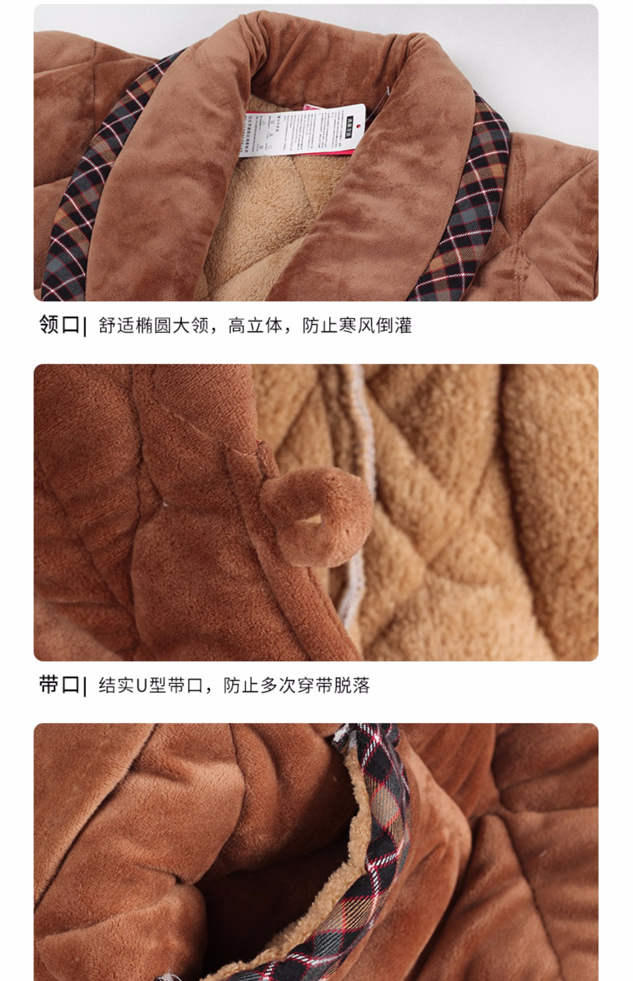 Áo choàng bông dày của nam giới mùa đông flannel babe nhung trung niên XL đồ ngủ dài áo choàng tắm áo ngủ đôi nam nữ