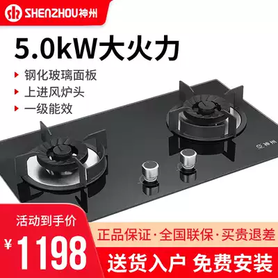 Shenzhou gas stove gas stove double-Port gas stove household embedded liquefied gas stove gas desktop stove 2D9(55)