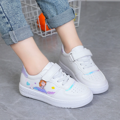 Детская спортивная обувь, белая обувь, белые кроссовки, мягкая подошва