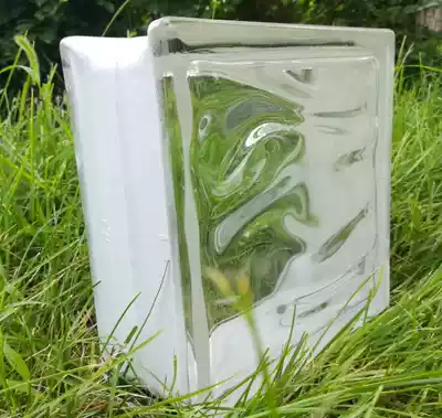 Italy Pomioli dream pattern ultra-white imported glass brick high-end background partition wall 190*190*80