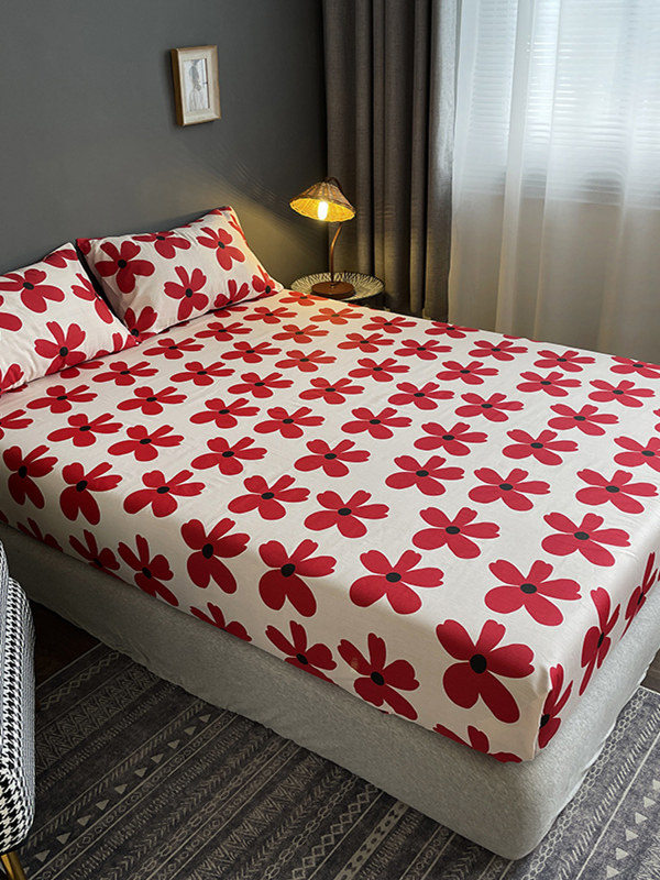 Internet-Famous All-Cotton Four-Piece Bedding Set, Pure Cotton Bed Sheets, Nordic Simple Style, 100% Cotton Duvet Cover, 1.8m Fitted Sheet, Three or Four-Piece Set