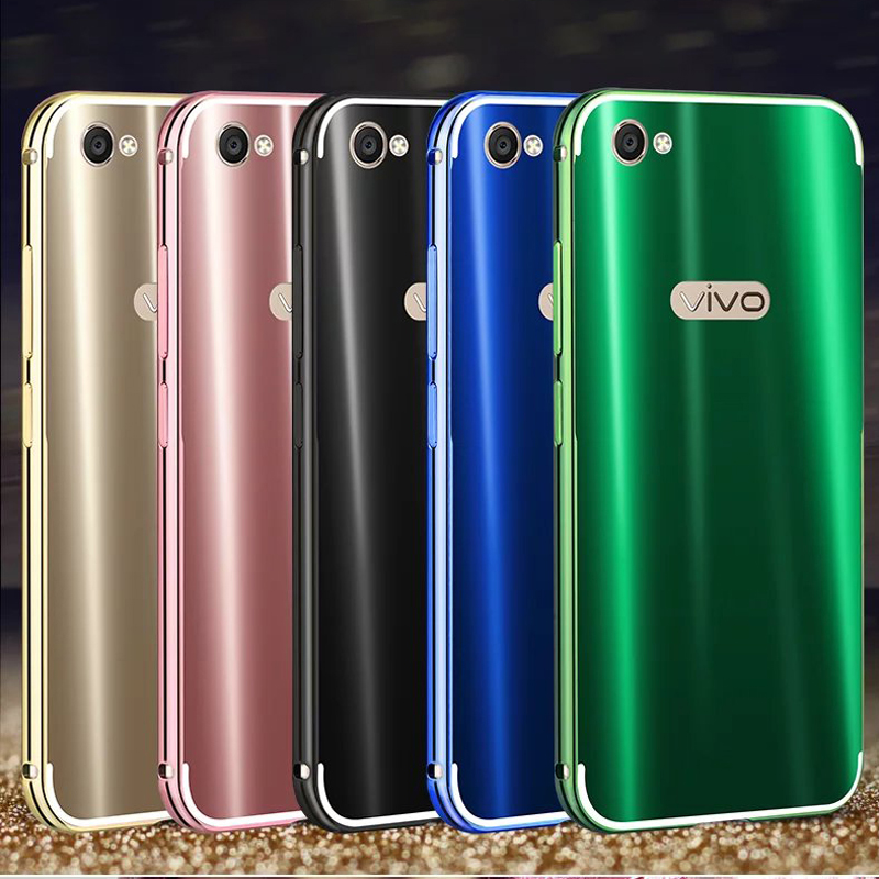iy Ultra Slim Lightweight Aluminum Metal Bumper Dazzle Color Acrylic Back Cover Case for vivo X9 & vivo X9 Plus