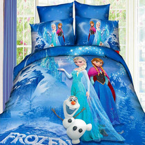 Childrens four-piece cotton girl Frozen Aisha bedding sheets Aisha princess cartoon three-piece set