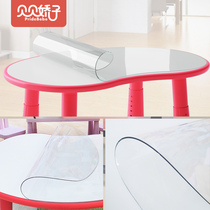 Beibei Jiaozi childrens table Peanut table PVC table mat cloth water-proof anti-scalding and oil-proof transparent rubber mat Plastic table mat