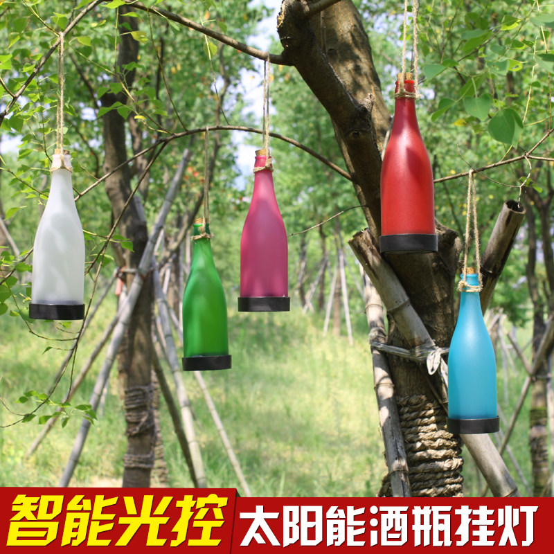 Outdoor waterproof solar bottle hanging lights courtyard landscape decorative lights Night star lights creative lawn chandeliers