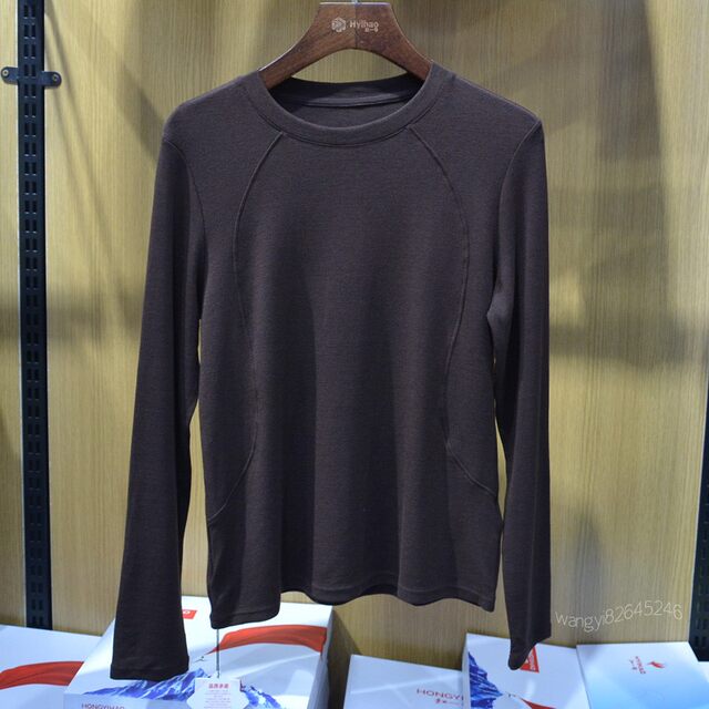 Red No. 1 versatile 2024 new long-sleeved bottoming shirt