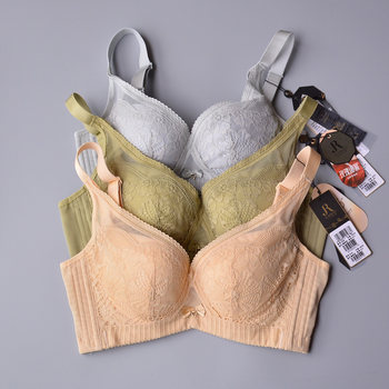 June Rose Genuine Lingerie 6305 Medium Thin B Cup Soft Underwire Four-Row Hook Push-Up Bra with Side Breast Adjustment