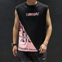Mùa hè chéo chéo mồ hôi vest nam cộng với phân bón XL Hàn Quốc thanh niên áo vest vai cotton tay áo thun rộng - Áo vest cotton áo ấm nam mùa đông