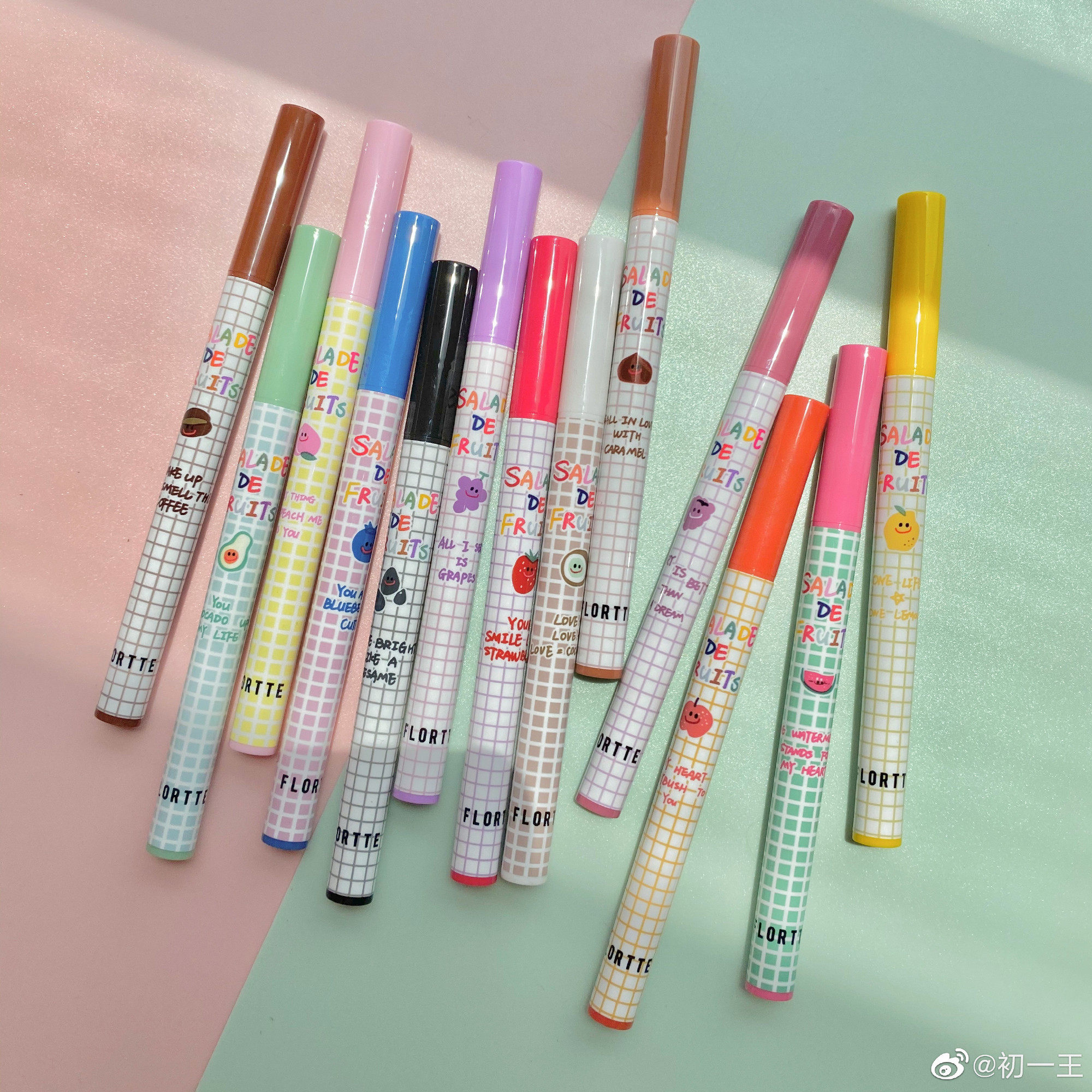 It is summer color duck FLORTTE floral Loliia fruit salad series Colour waterproof eye line liquid pen