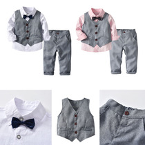 Birthday dress children baby Autumn suit three-piece suit four-year-old boy suit 5 boys vest photography set