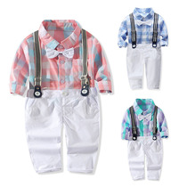 Spring and Autumn Pink Plaid Full Moon Small Suit Blue Strap Wedding Catch Week Set Dress British Style Suit