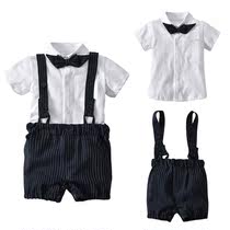 Baby suit summer baby gentleman conjoined ha clothes photography summer Full Moon studio dress set handsome boy